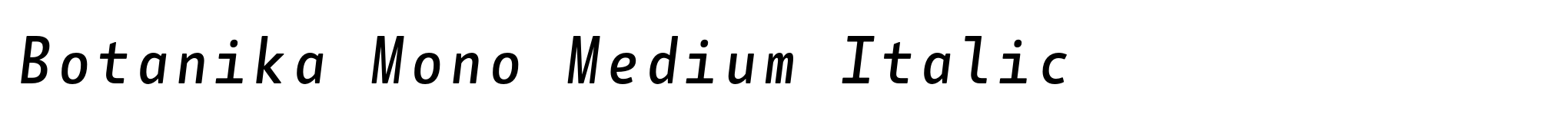 Botanika Mono Medium Italic image